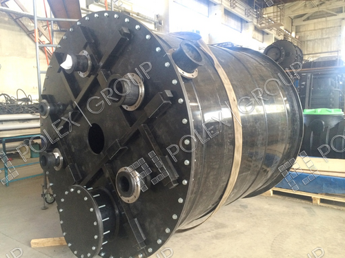 Изготовленная по чертежам химстойкая пластиковая емкость для кислоты V 15m3 из полиэтилена наземного расположения химстойкая пластиковая емкость для кислоты V 15m3 из полиэтилена наземного расположения