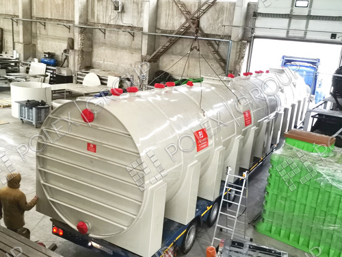 Горизонтальные емкости наземного типа из полипропилена объемом 40м3 для налива и хранения чистой питьевой воды Горизонтальные емкости наземного типа из полипропилена объемом 40м3 для налива и хранения чистой питьевой воды