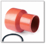 Переход ПВХ на бетонную трубу