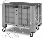 Пластиковый контейнер на колесиках открытый