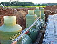 Очистные сооружения ливневой канализации модульная из стеклопластика